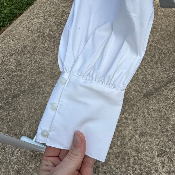 Worthington Women's White Button-Front Blouse - Size M - Picture 7 of 7